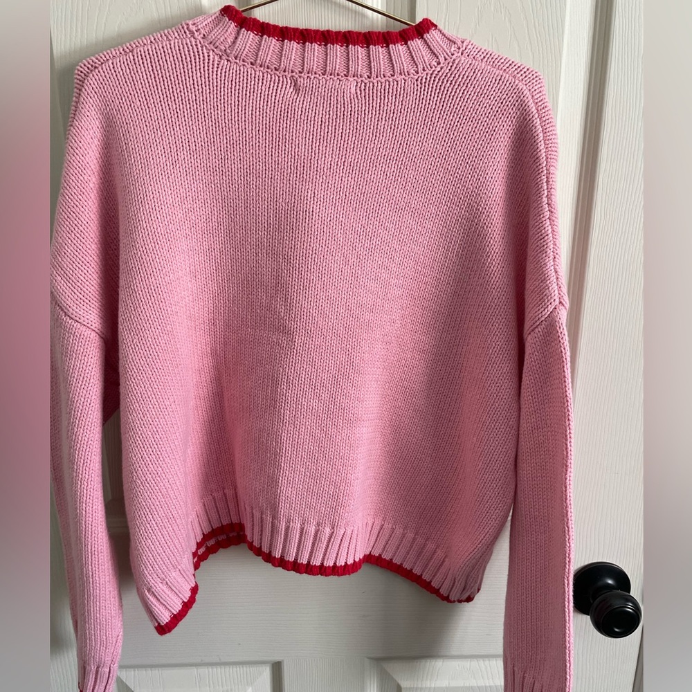 Sincerely Jules Pink and Red Dump Him Sweater - Picture 3 of 5